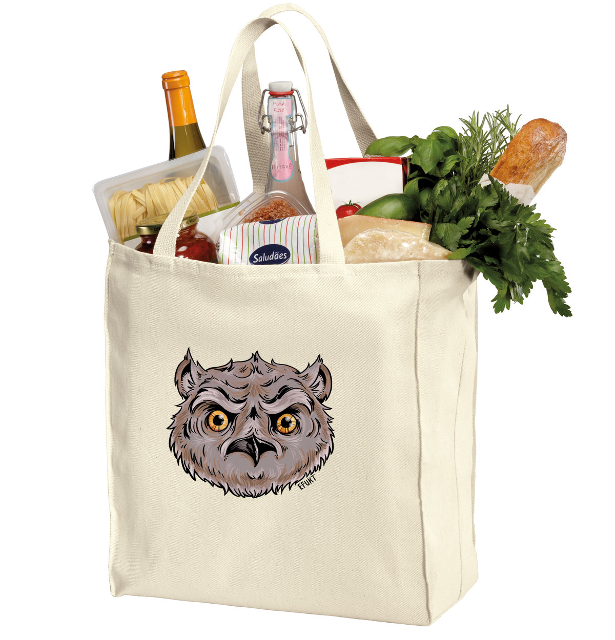 Owl Head Twill Over-the-Shoulder Grocery Tote
