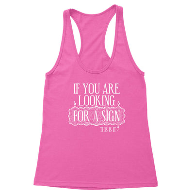 Looking For A Sign Women's Racerback Tank