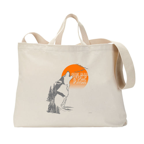 One Man Wolf Pack Tote Bag