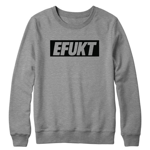 Black EFUKT Logo Crewneck