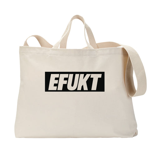 Black EFUKT Logo Tote Bag