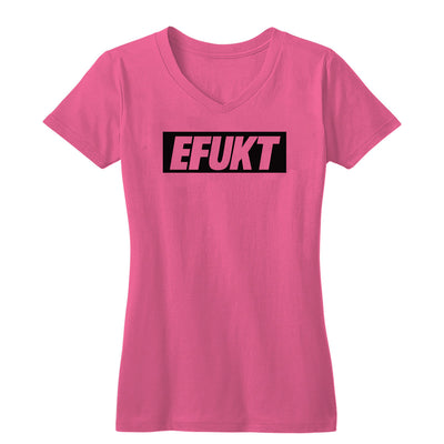 Black EFUKT Logo Women's V